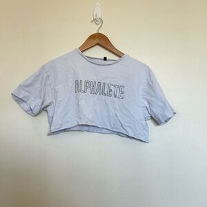 Alphalete Light grey Cropped Tee size small